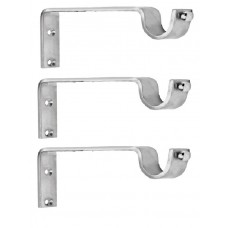 Ddrapes - 3 Long Strong  SS Bracket for 1 25MM Curtain Rod + 1 Channel at back (eye-let + 3 Pleet) (Custom Made) 
